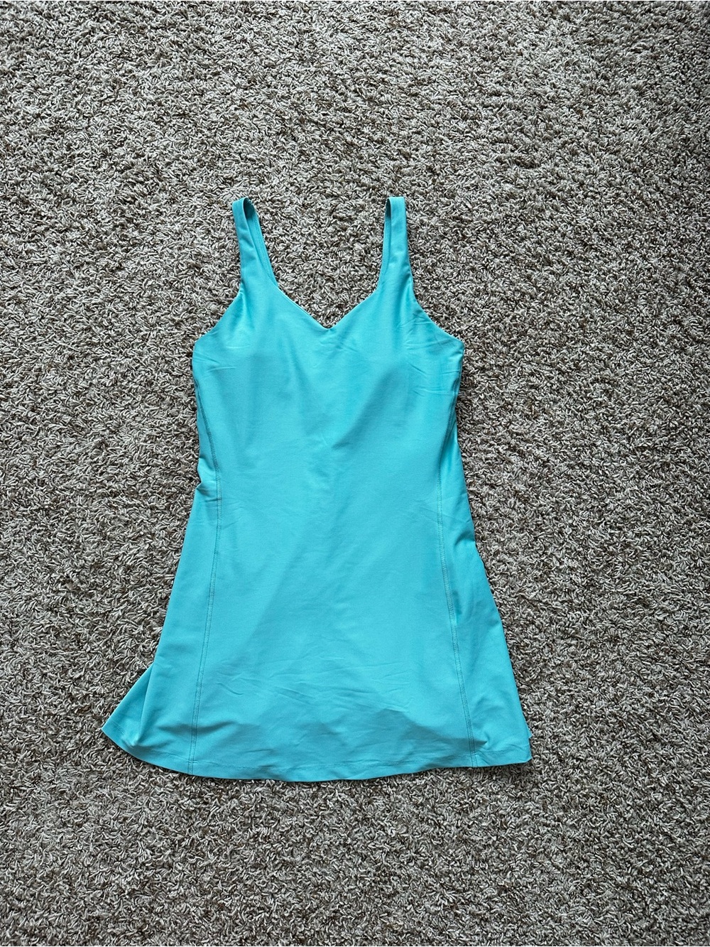 Sleek Teal Active Dress with V-Neck